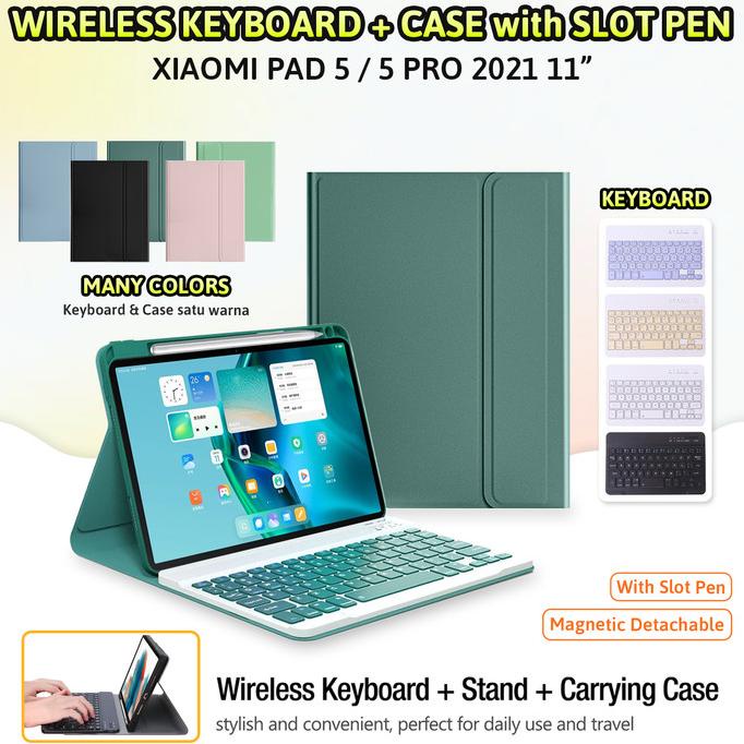 Xiaomi Pad 5 11" 2021 Mipad Bluetooth Keyboard Case Slot Pen Casing