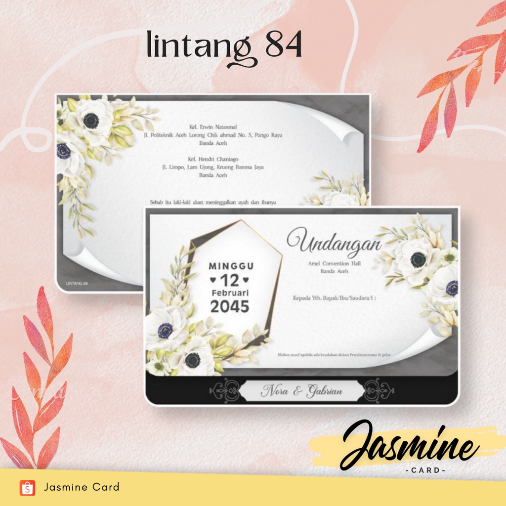 BLANGKO UNDANGAN PERNIKAHAN TERMURAH LINTANG 84
