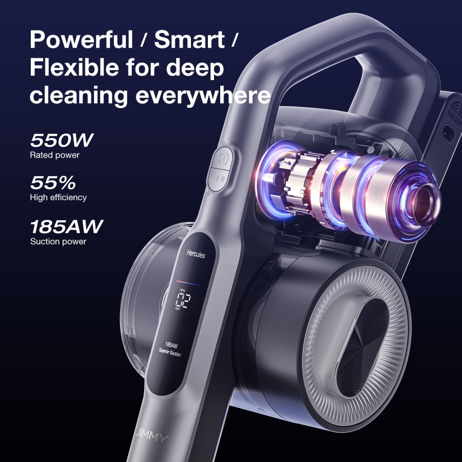 JIMMY H8 Flex Cordless Vacuum Cleaner Lipat Penyedot Debu LED 185AW