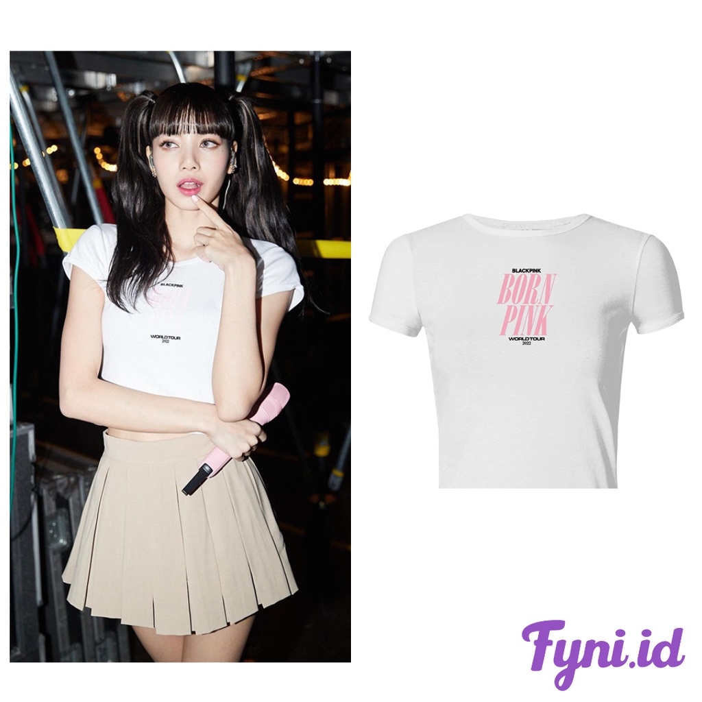 CROP TOP TEE BORN PINK WORLD TOUR BLACKPINK JISOO JENNIE ROSE LISA SIZE S-XL