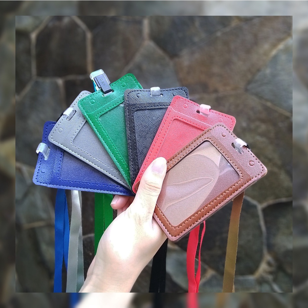 

ID Card Holder Warna Kulit Sintetis IDC01 - Gantungan Kartu Tali Lanyard | Name Tag | Karyawan Kantor | Pelajar Sekolah | Mahasiswa | Flazz | eMoney