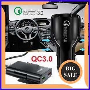 Car Charger 4 Port USB 2 Port USB Mobil Charger Super Fast Charging 3.1A Qualcomm QC3.0 8A 4 in 1 1M