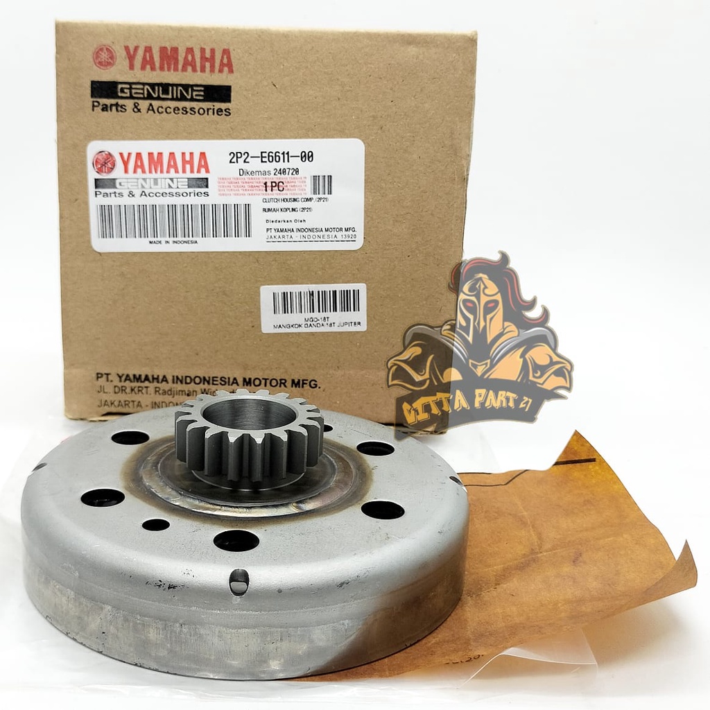 MANGKOK LONCENG KAMPAS KOPLING YAMAHA YGP 2P2/5TP 18T KUALITAS ASLI ORIGINAL YAMAHA YGP PRESISI BAHAN BERKUALITAS DAN DIJAMIN AWET JUPITER Z OLD LAMA JUPITER BURHAN VEGA R NEW