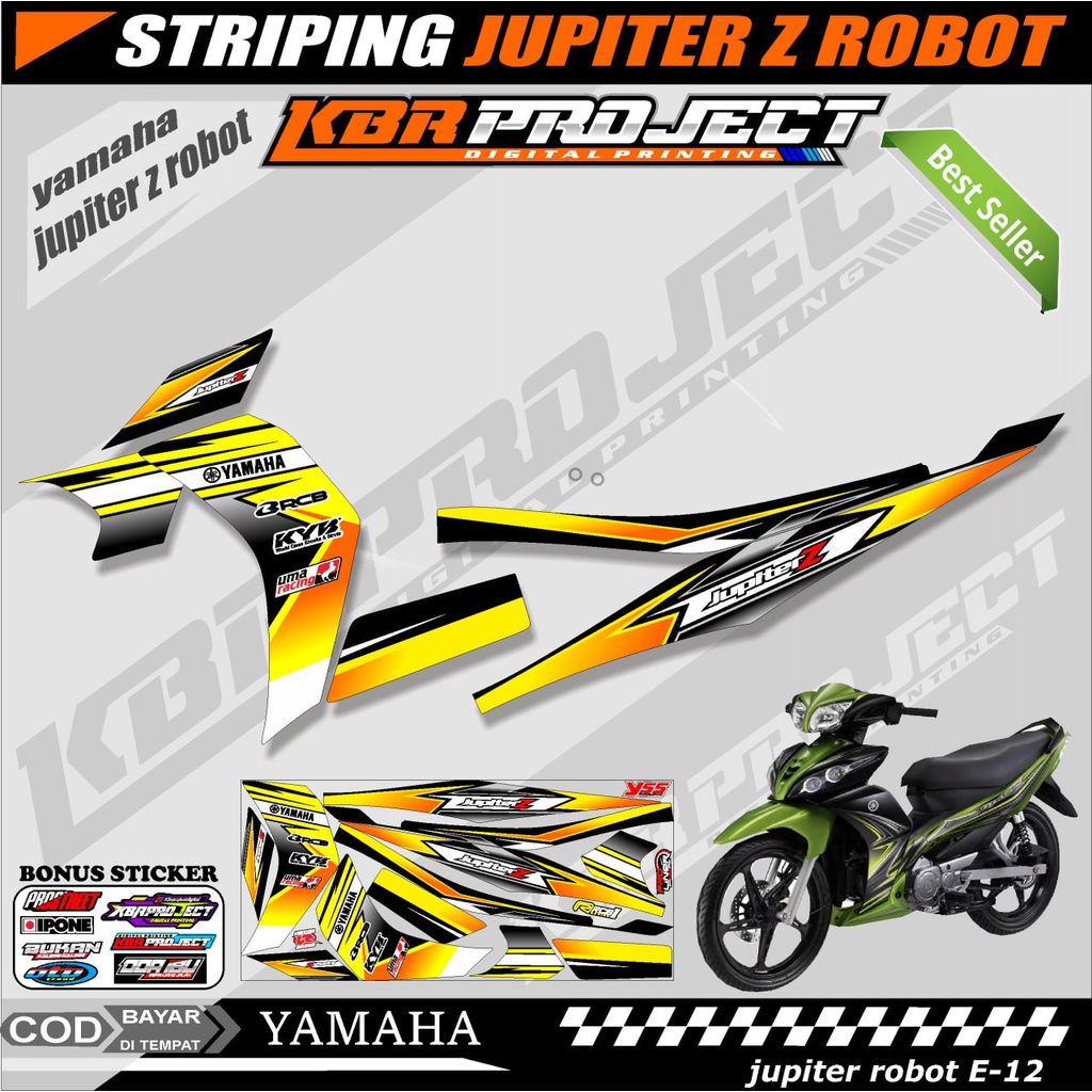 JUPITER Z ROBOT 2003 STIKER MOTOR KEREN Stiker Striping JUPITER Z ROBOT 2003 Lis Variasi Stiker Moto