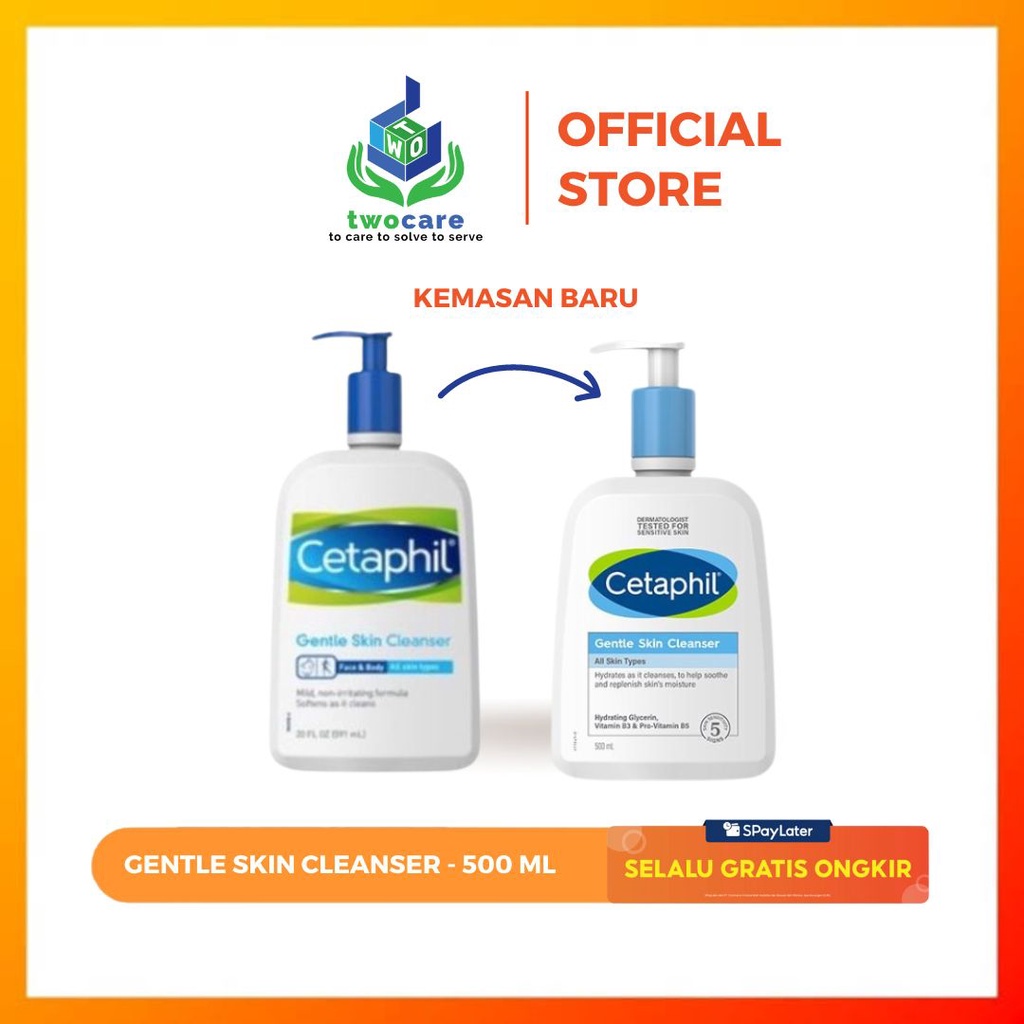 Cetaphil Gentle Skin Cleanser 500ml Sabun Pembersih Muka untuk Skin Care Cocok Untuk Segala Jenis Kulit