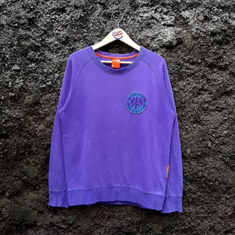 Crewneck THREE Q.R Bordir Logo Full Tag Made in Korea Size L