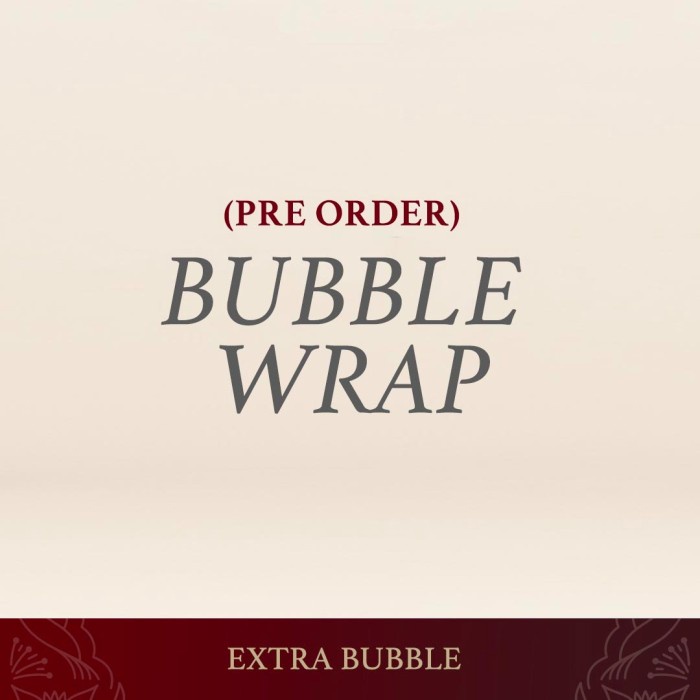 

ELMER Extra Bubble Wrap For Packing PRE-ORDER Product