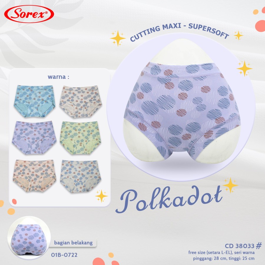 Celana Dalam Wanita Katun Super Soft   Adem Dan Nyaman Cd Underwear Sorex Motif