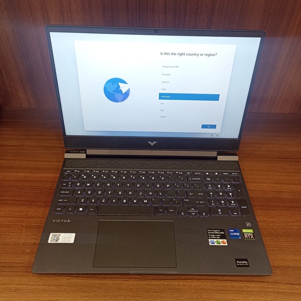 Laptop Gaming Baru Murah HP Victus 15 FA0008TX RTX 3050 i7 12700H 16GB 512GB Full HD IPs 144Hz Win11 OHS