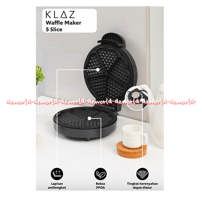 Klaz Waffle Maker Make Delicious Crispy Alat Mesin Membuat Cetak Wafel Wafle Kriuk Klas Waffel