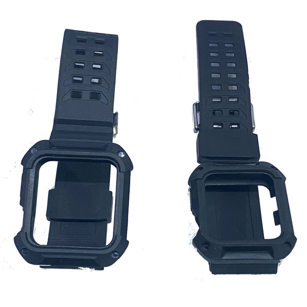 Tali Jam Tangan + Body Silikon Strap Apple Watch 38mm / 40m 42mm / 44 mm Tali iwatch Silikon Rubber Silicone Strap