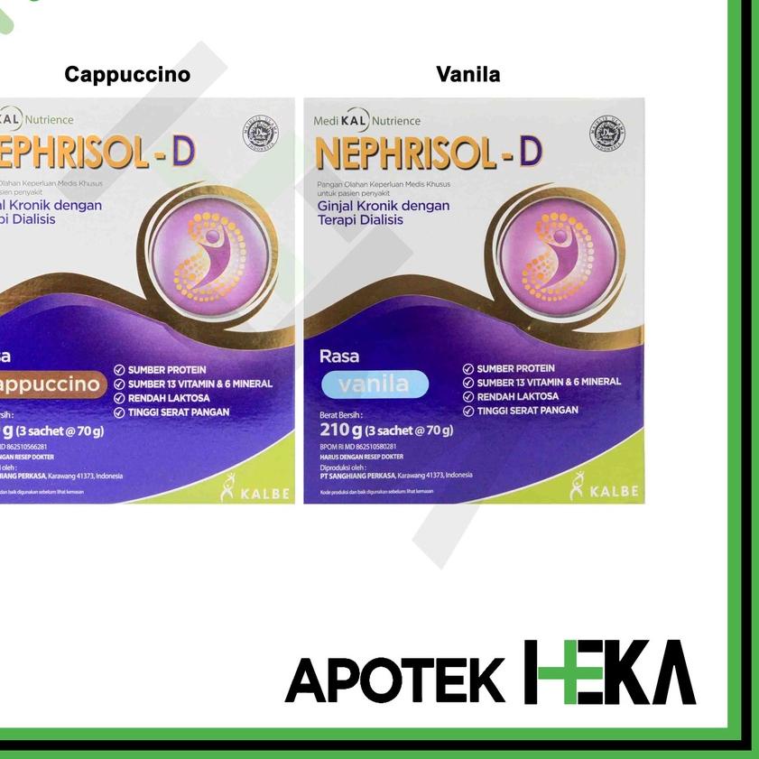 

♗ Nephrisol-D Vanila 210 gram - Susu Pasien Ginjal Dialisis ♙