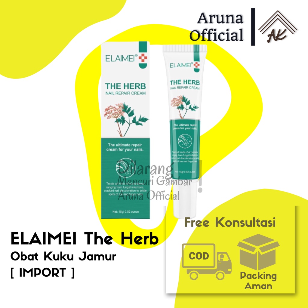 (Import) Elaimei The Herb Obat Kuku Rusak Obat Jamur Kuku Obat Infeksi Kuku Anti Jamur Perawatan Kuk