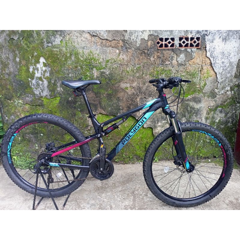 sepeda mtb fullsus polygon rayz 3 ukuran 27.5