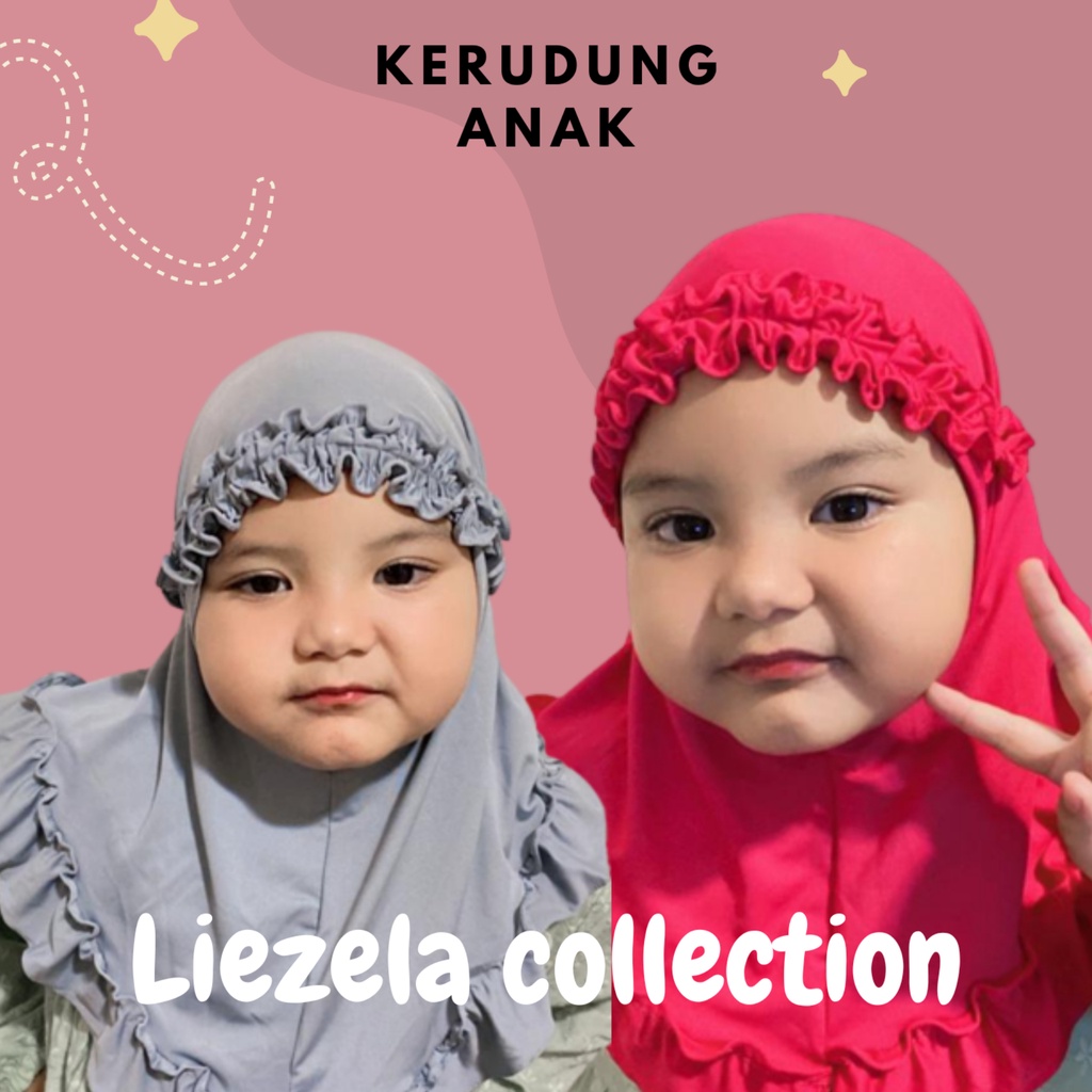 Jilbab Anak / Kerudung Anak 0 - 3 Tahun Jilbab Anak Kriwil 0 - 3 Tahun Bahan Jersey