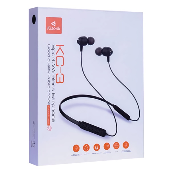 Headset Earphone Gaming Kisonli Bluetooth KC-3 Stereo Super Bass Effect With Microphone - XOBOX