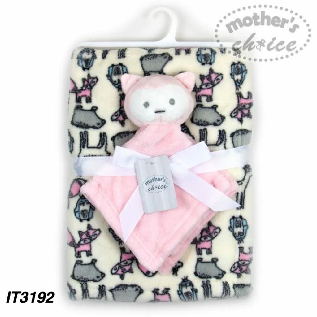 Mother's Choice Baby Blanket With Toy - Selimut Bayi + Boneka