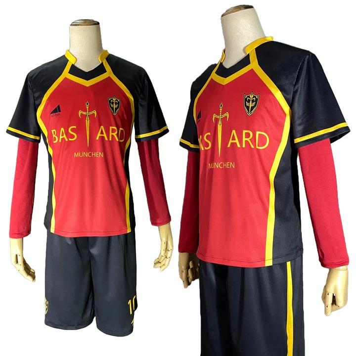 Jersey Baju Kaos Bastard Munchen  Blue Lock Anime Cosplay Costume Kaiser Bisa Big SIZE