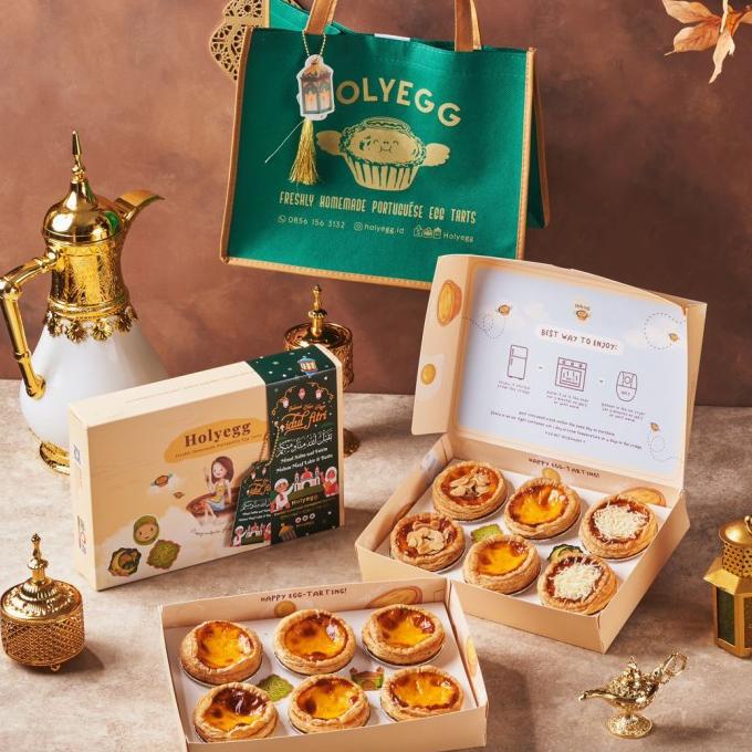 

Promo Holyegg Portuguese Egg Tarts Hampers isi 6 pcs Idul Fitri Ramadhan EID