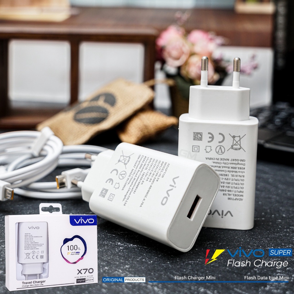 Charger Vivo X70 Fast Charging Ori 99 % Qualcom Quick Charge 3.0
