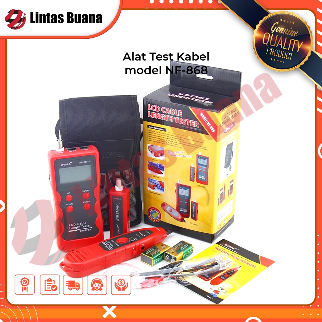 Lan Tester Wire Tracker Kabel Jaringan Network Finder /Alat Test Kabel model NF-868