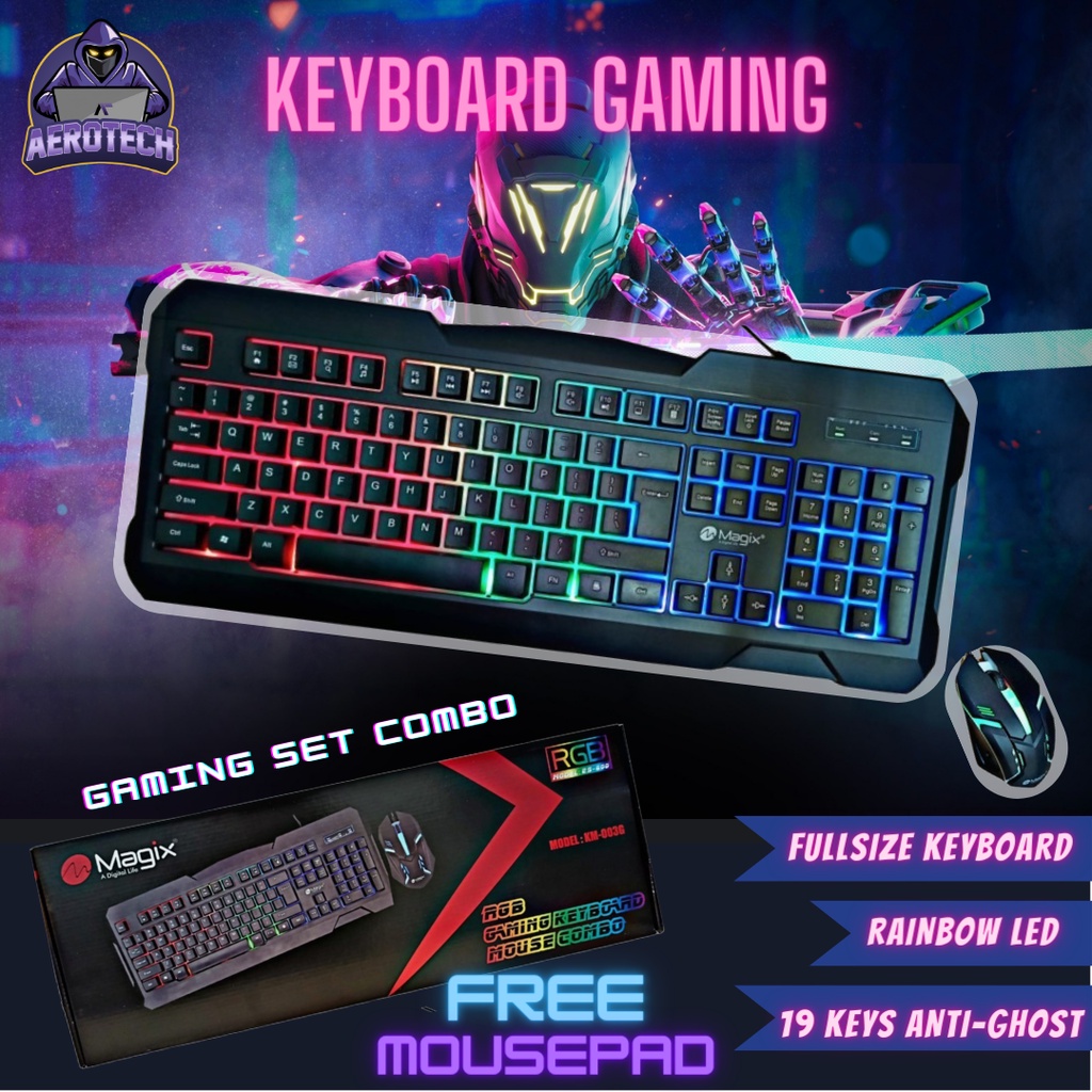Keyboard Dan Mouse Black Panther/ Keyboard Mouse RGB Banyak Varian Termurah