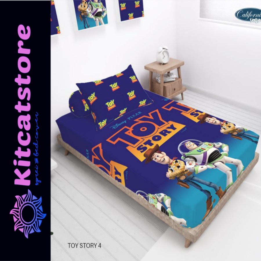 Sprei Flat California (100x200) Single Karet STD Toy Story 4