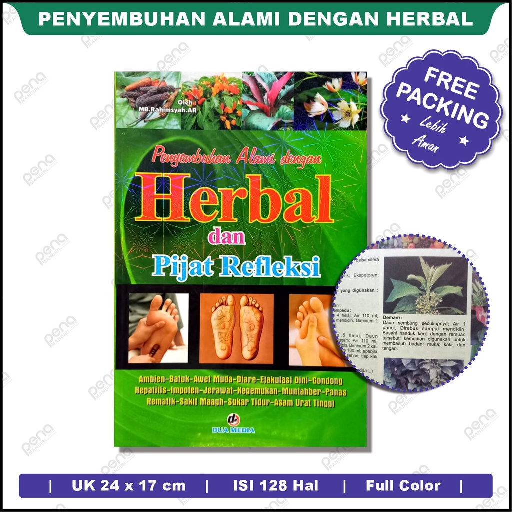 Buku Penyembuhan Alami dengan Herbal dan Pijat Refleksi DM