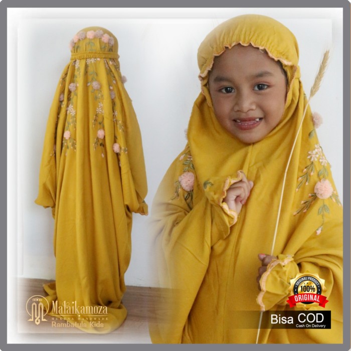 Mukena Terusan Anak Remaja Bordir Mukenah Lucu Kekinian Rambatula