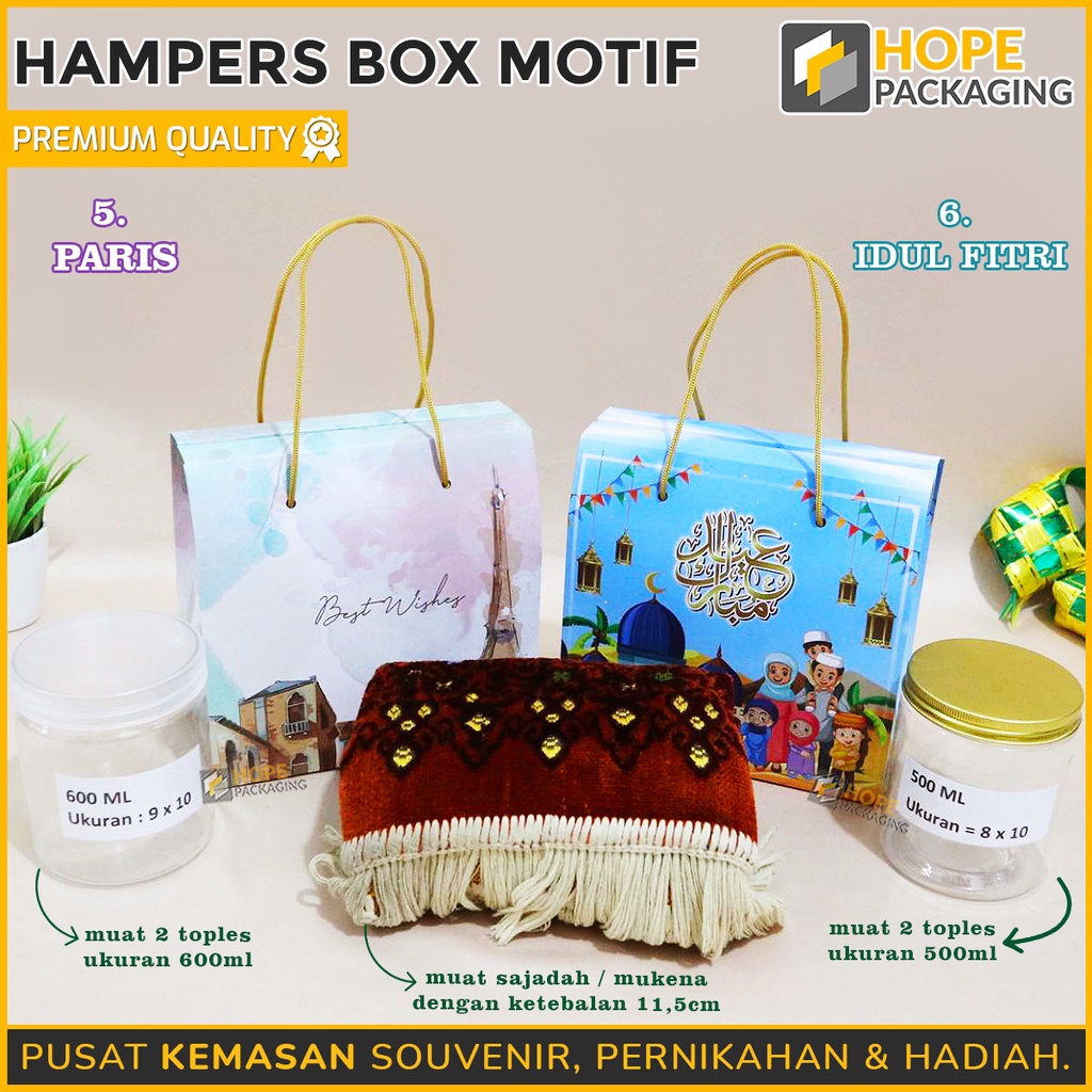 Sale Murah Hampers Gift Box Paper Lebaran / idul fitri Bungkus Kacang Buah Kue mubarak Kranjang Cola box motif idul fitri