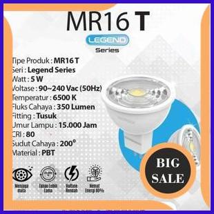 LAMPU LED MR16 5Watt Mangkok COB 2 Kaki Tusuk MR16 MORGEN KUNING 1M4R23 last stok