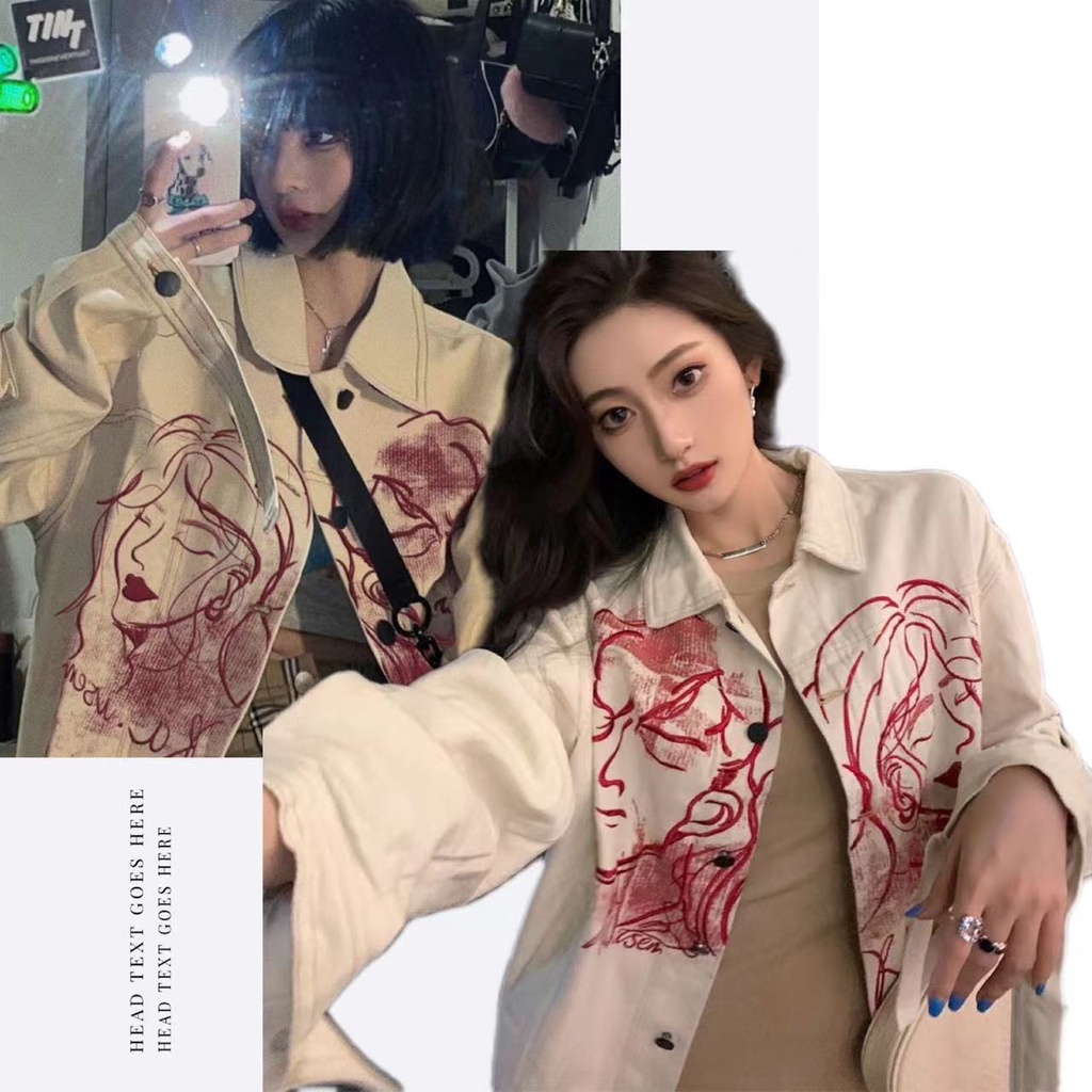 COD##jeans jaket wanita kekinian/jaket denim wanita/Oversized Jacket Import/jaket bomber/jaket vinta