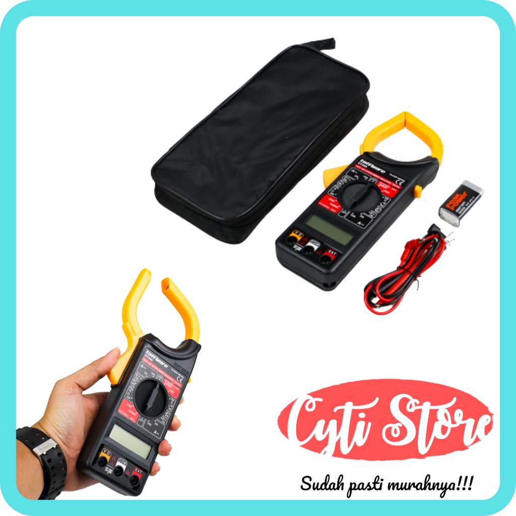 Tang Ampere Digital | Digital Clamp Multimeter - DT266 - Black