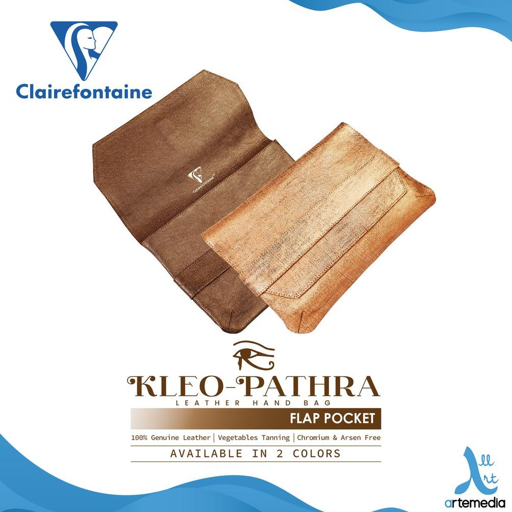 

Tas Tangan Clairefontaine Kleo-Pathra Flap Pocket Leather Hand Bag