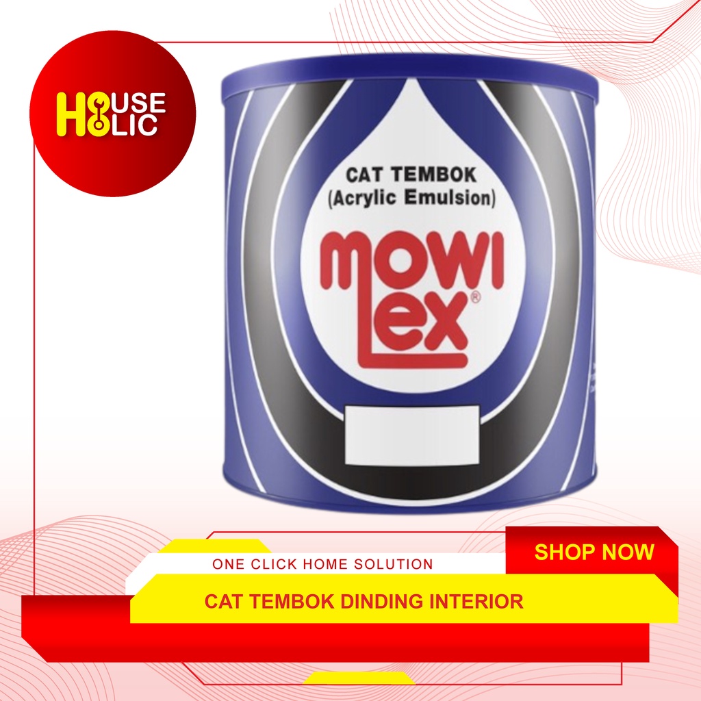 Cat Mowilex Acrylic Emulsion 1 Kg / Cat Tembok Dinding Dalam Interior 1 Liter