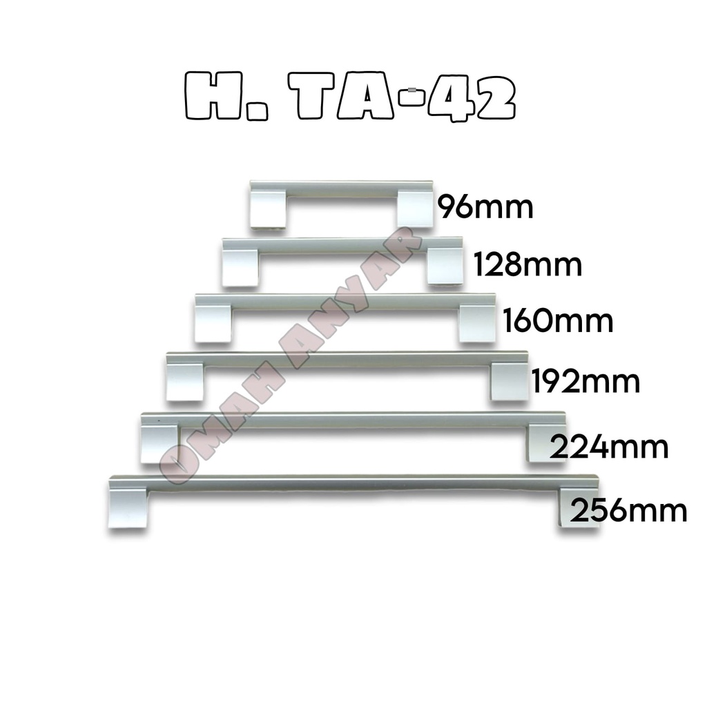 Handle Pegangan Tarikan Aluminium TA 42 Merk Huben