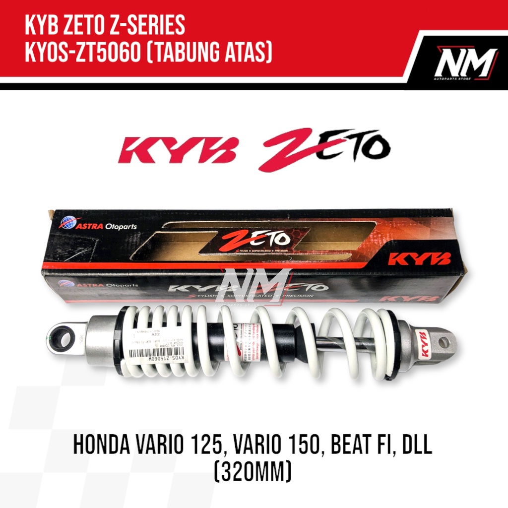 KYB Zeto Shockbreaker Belakang Vario 125 Beat Fi Z Series ZT5060 320mm