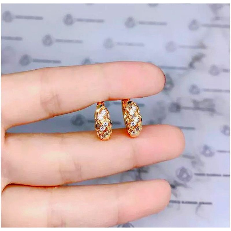 Anting Jepit Titanium Anting Melintir Import Anting Clip Wanita Anti Karat