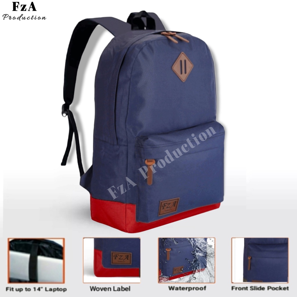 Tas Ransel Gendong Laptop Distro Sekolah Kuliah Pria Wanita Backpack  Murah Original FzA FREE Jam Tangan Dompet