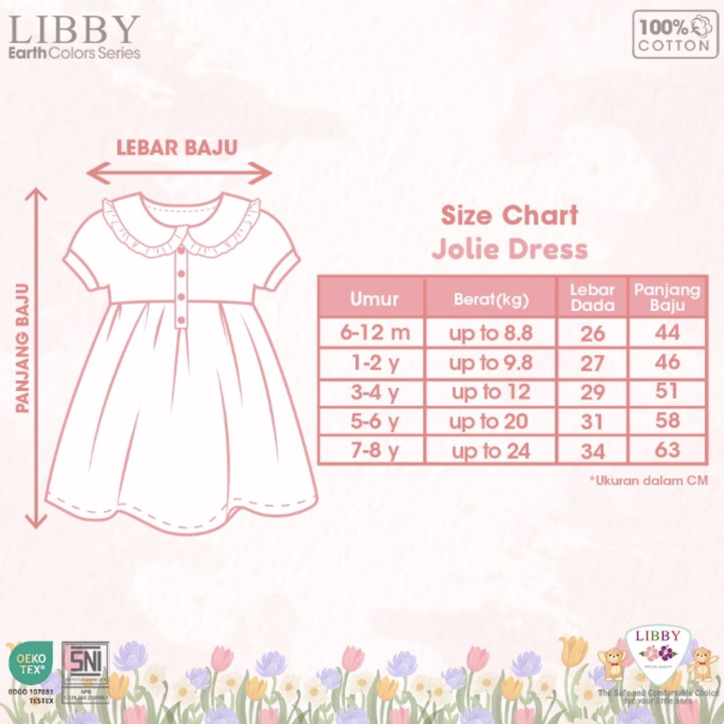 LIBBY Earth  Dress Nara | Jollie | Lily (1 Pcs)