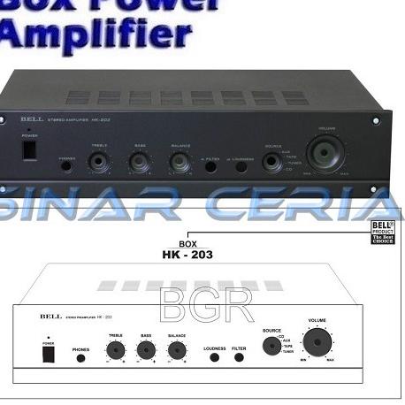 ☂ Box Power Amplifier HK-203 BOX BELL HK 203 Box Amply HK203 ♜