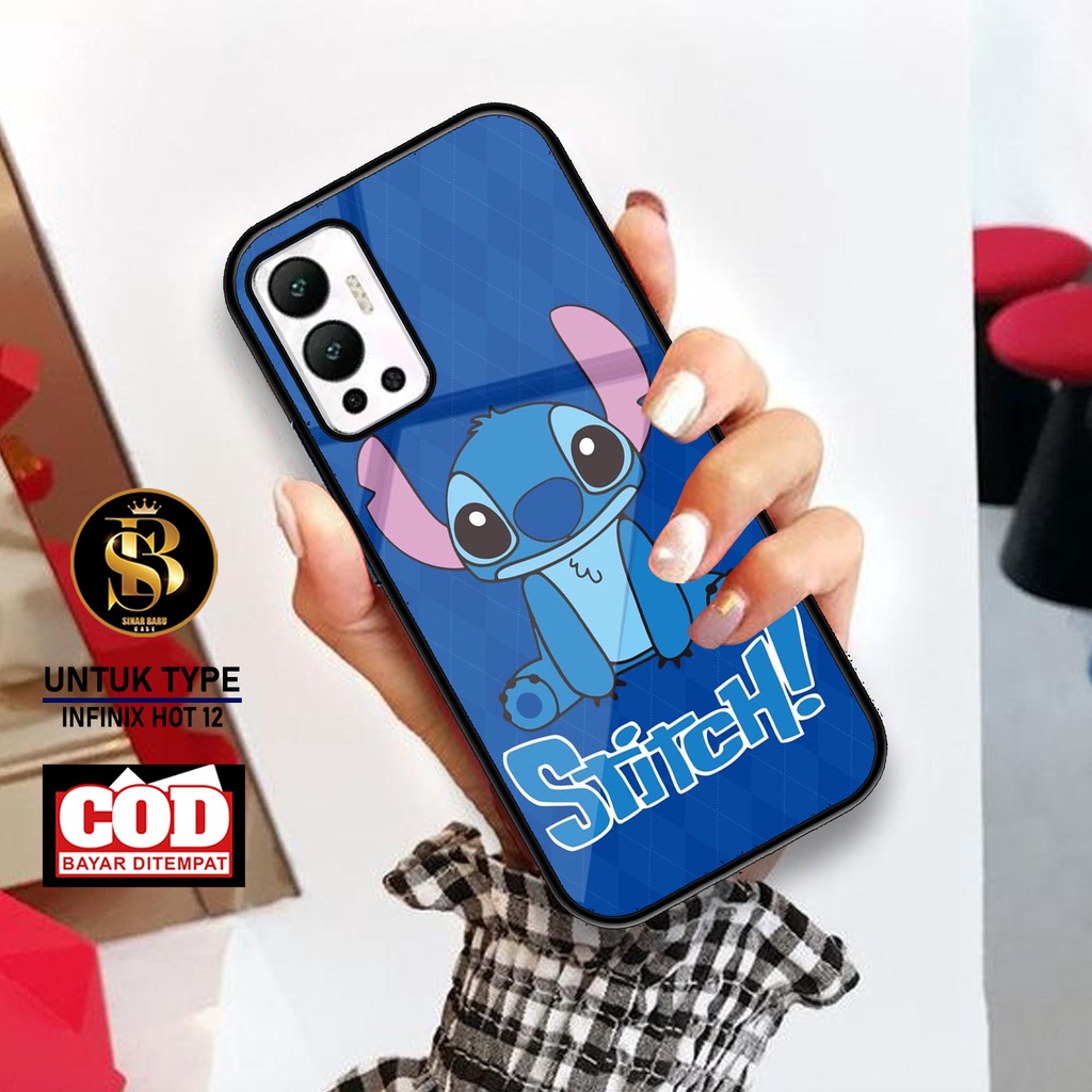 Sinar Baru Case Infinix Hot 12  Terbaru [ MOtif St1ch] Softcase Infinix - Hardcase Infinix - Casing 