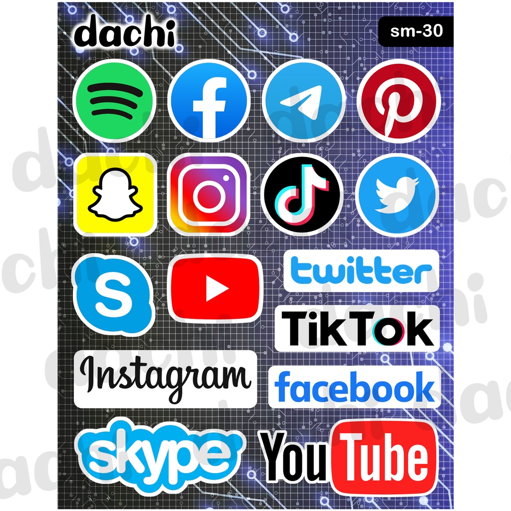 

Dachi Sticker Sosmed Series - SM30 Peel Off