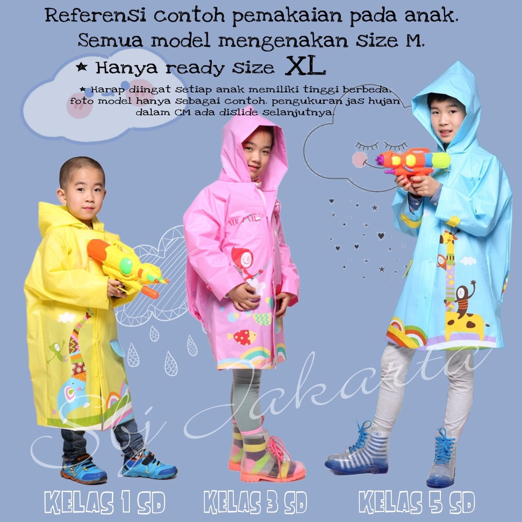 JAS HUJAN ANAK PREMIUM / CHILDREN RAINCOAT KARIKATUR KARAKTER