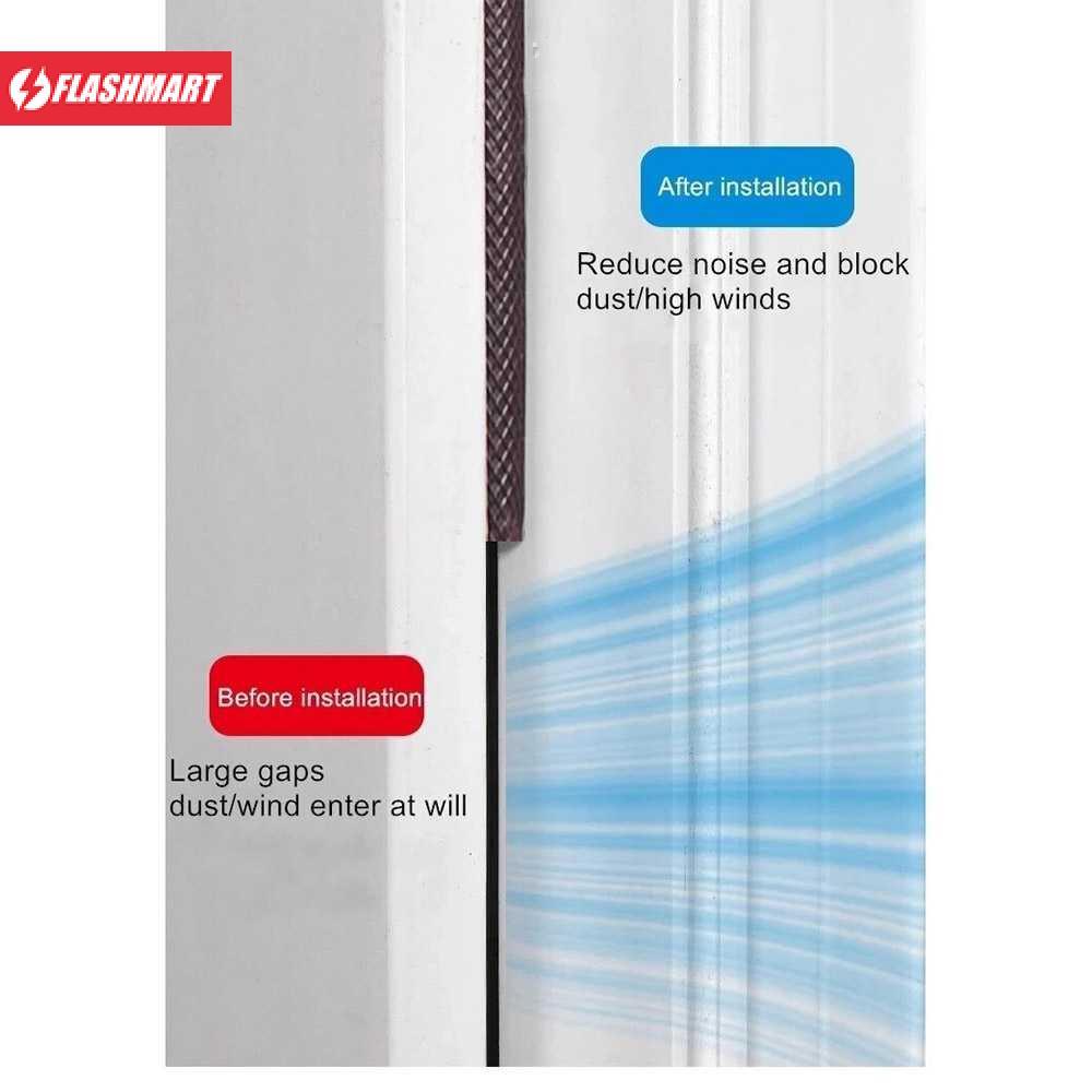 Flashmart Lis Penghalang Debu Serangga Pintu Tipe V 1M - HT-YH01