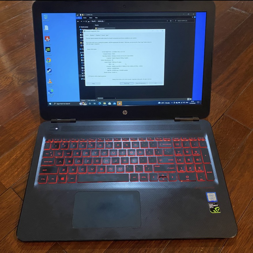 HP Omen 15 ax213ng I7 7700HQ GTX 1050 TI Ram 16 GB