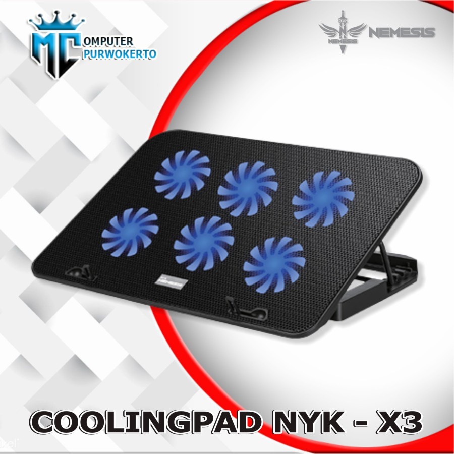 Coolingpad Cooler Laptop Pendingin Laptop Gaming NYK X3 Winterstorm