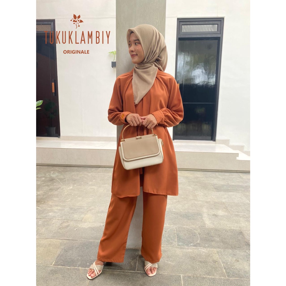 TUKUKLAMBIY ONE SET HIJAB PREMIUM KOREA TRANSFORMASI GAYAMU STYLE KOREAN - GARANSI UANG KEMBALI 100%