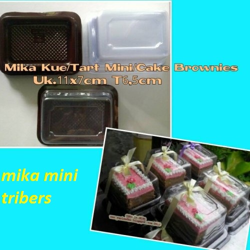Mika kue mini tulang triber cake alas+tutup isi 50pcs