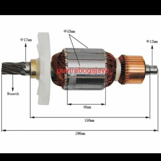 Angker Armature Rotor Dzg15 Azg15 Ph65